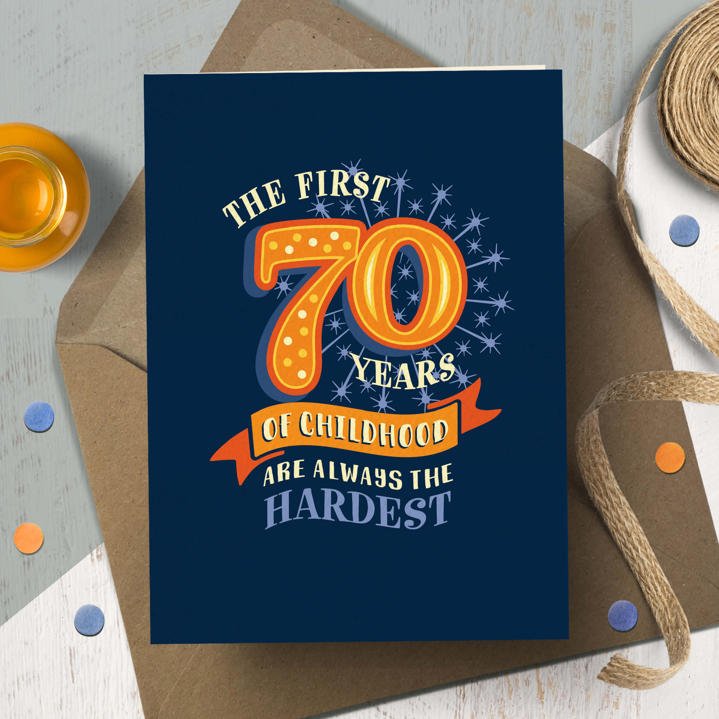 70th Birthday Card - 70 Childhood Years – The Typecast Gallery