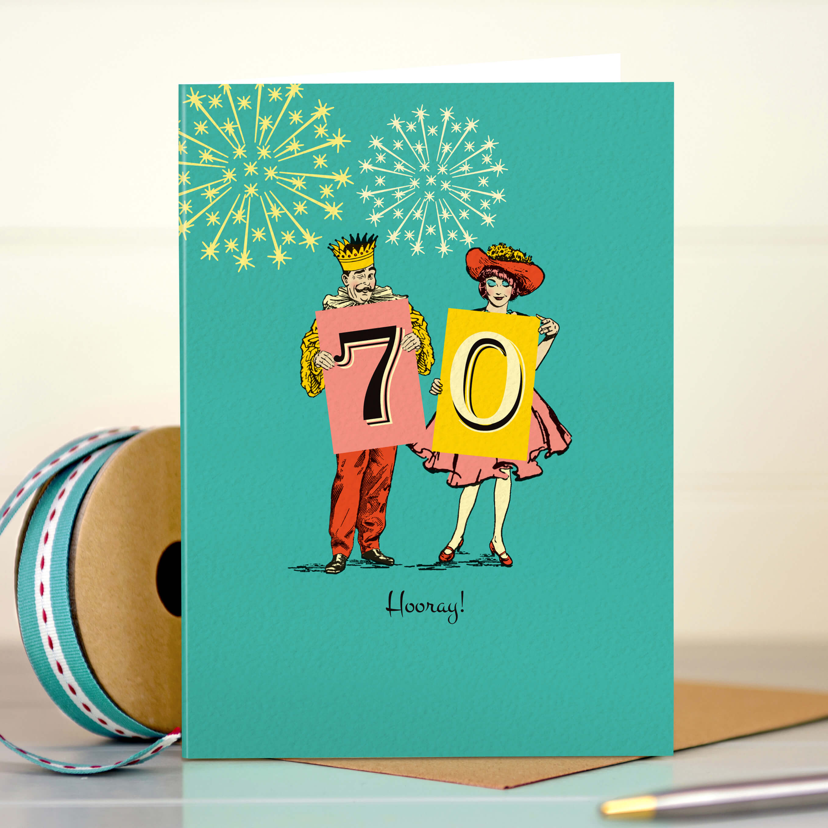 70th Milestone Birthday Card 70 Hooray The Typecast Gallery