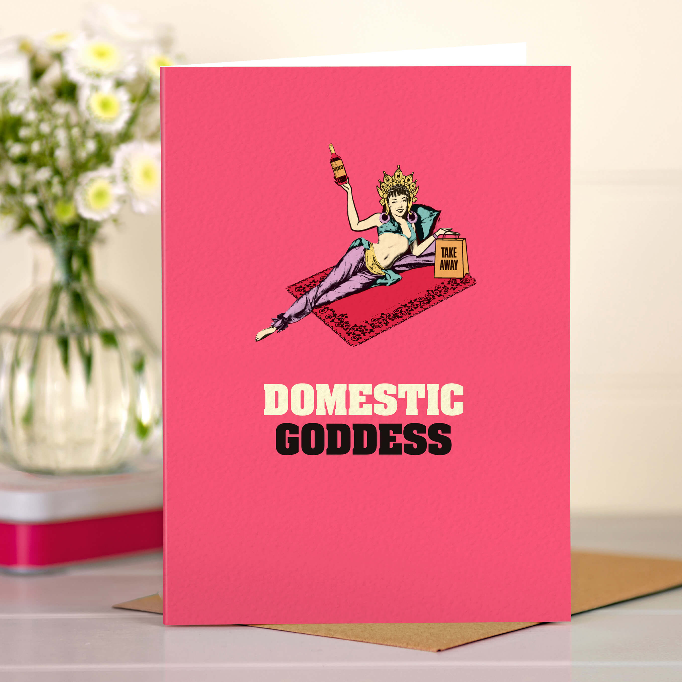 Funny Birthday Card For A Domestically Challenged Goddess The