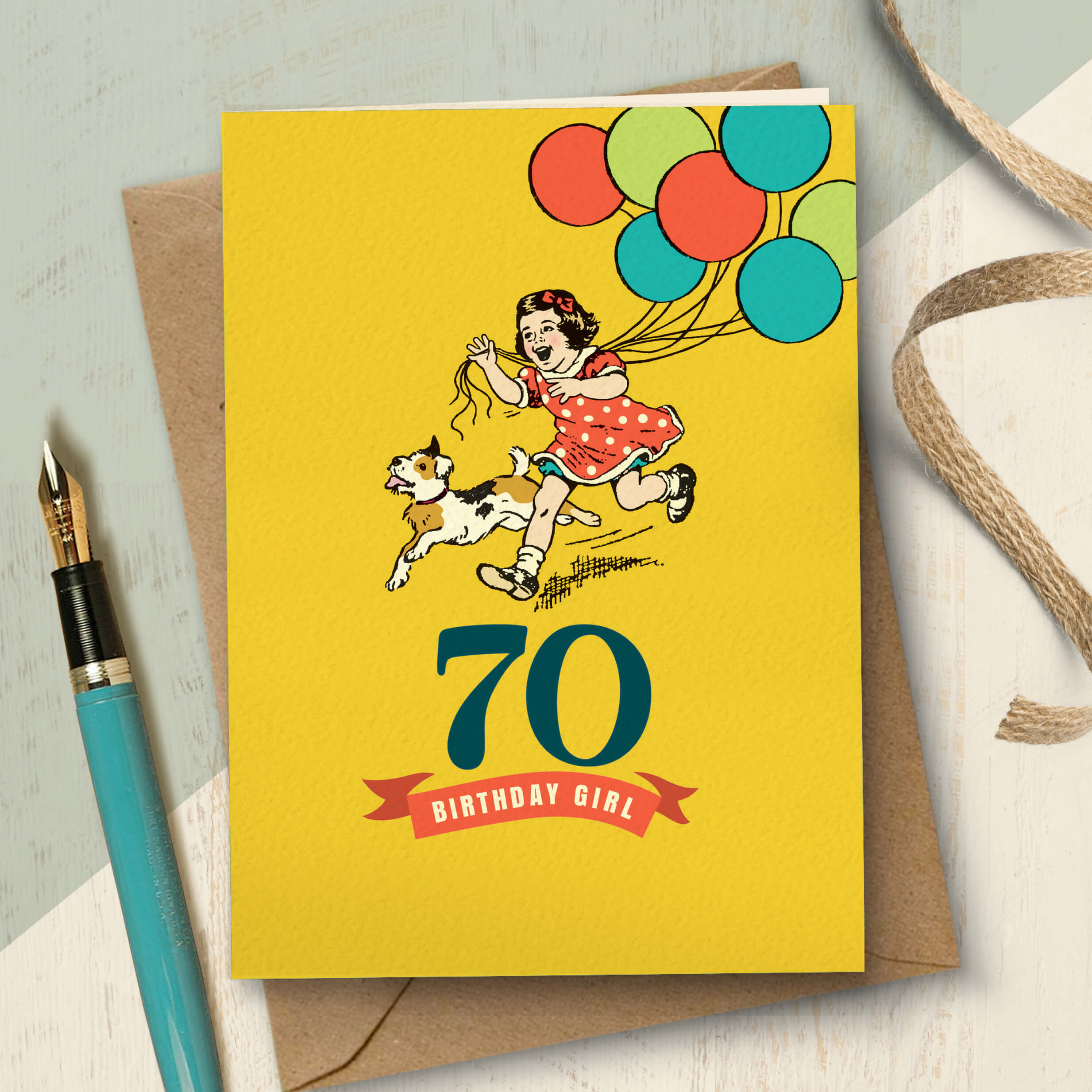 70th Milestone Birthday Girl Card The Typecast Gallery