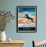 Pointer Or Viszla Limited Edition Seaside Print - A Dog Lover’s Gift.