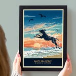 Pointer Or Viszla Limited Edition Seaside Print - A Dog Lover’s Gift.