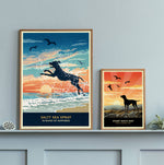 Pointer Or Viszla Limited Edition Seaside Print - A Dog Lover’s Gift.