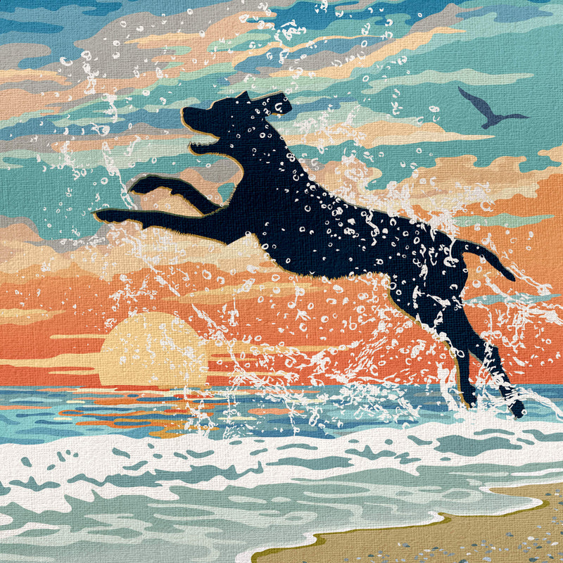 Pointer Or Viszla Limited Edition Seaside Print - A Dog Lover’s Gift.