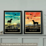 Pointer Or Viszla Limited Edition Seaside Print - A Dog Lover’s Gift.