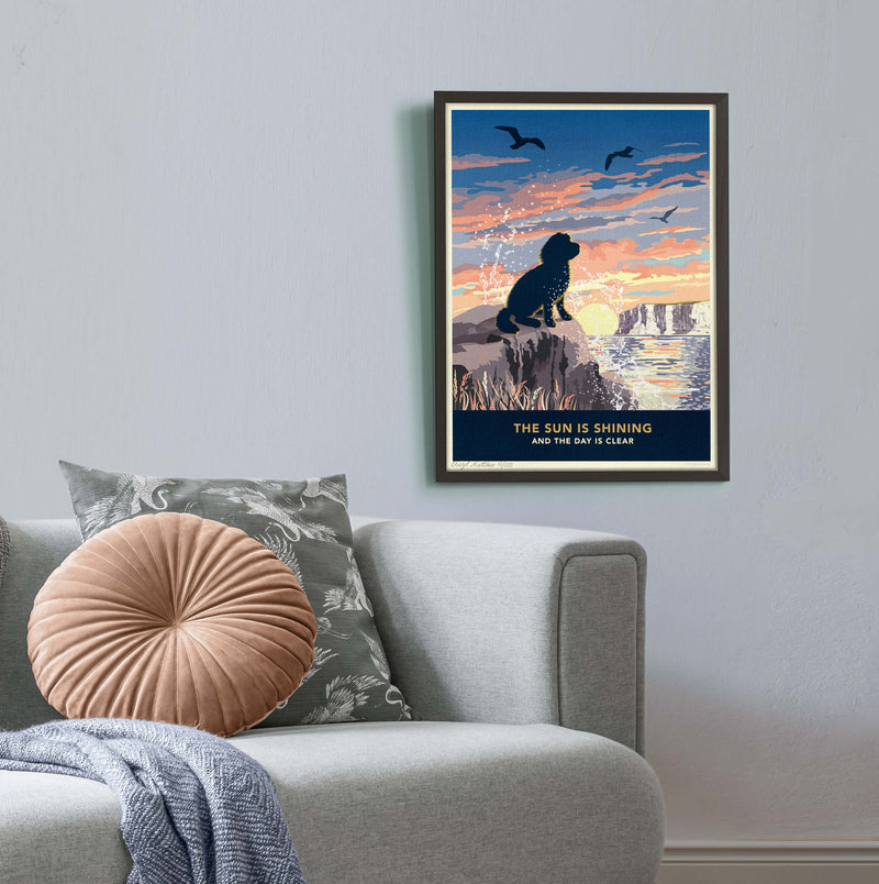 Cockapoo or Poodle Limited Edition Coastal Print - A Dog Lover’s Gift.