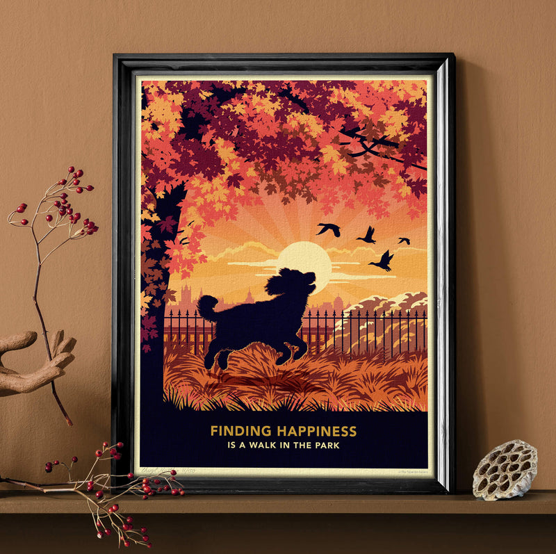 Cockapoo In An Autumn Park - A Limited Edition Dog Print