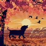 Dachshund In An Autumn Park - A Limited Edition Dog Print