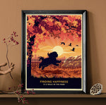 Shih Tzu or Maltese In An Autumn Park - A Limited Edition Dog Print