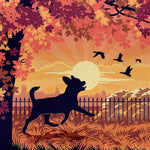 Shorthaired Chihuahua In An Autumn Park - A Limited Edition Dog Print