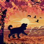 Cocker Spaniel In An Autumn Park - A Limited Edition Dog Print