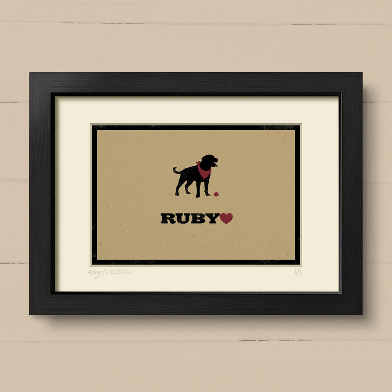 Personalised Rottweiler Print For One Or Two Dogs