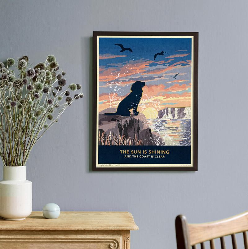 Spaniel Limited Edition Coastal Print - A Dog Lover’s Gift.