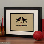 Personalised Rottweiler Print For One Or Two Dogs