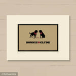 Personalised Rottweiler Print For One Or Two Dogs