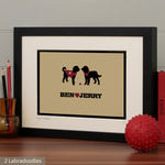 Personalised Labradoodle Print For One Or Two Dogs