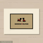 Personalised Scottish Terrier Print For One Or Two Dogs