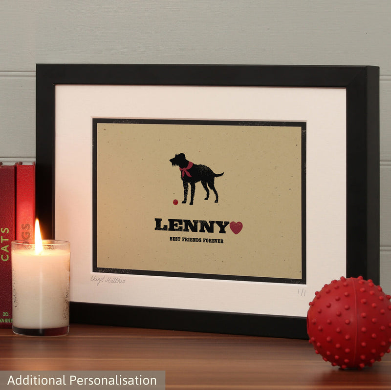 Personalised Lurcher Print For One Or Two Dogs