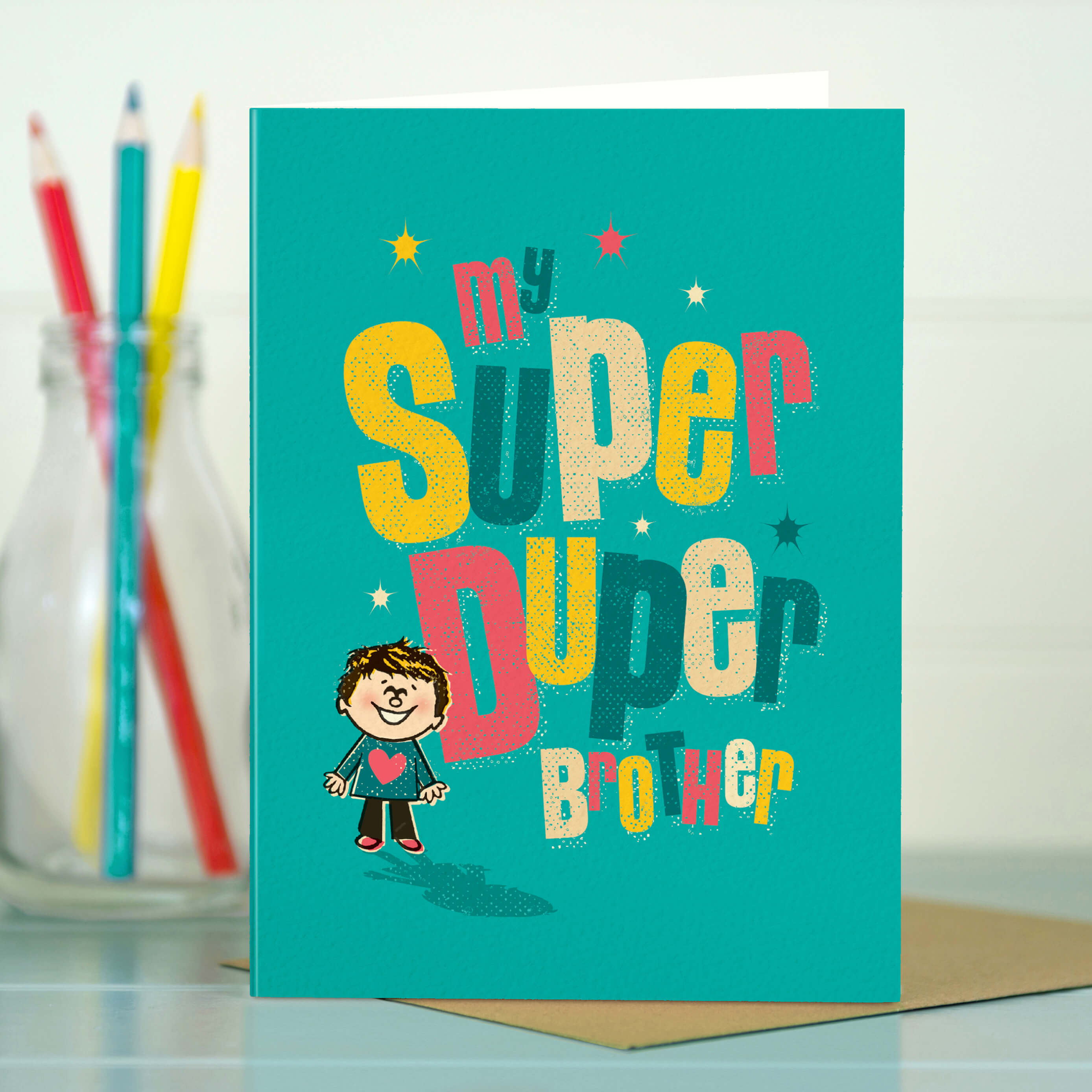 Super Duper Brother Birthday Card – The Typecast Gallery